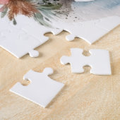 Yorkipoo Kerstkrans feestelijke pup Legpuzzel (Zijkant)