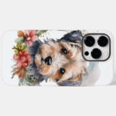Yorkipoo Kerstkrans Festieve Pup Case-Mate iPhone Case (Achterkant (horizontaal))
