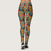 Yorkipoo met Hartrozen Valentijnsdag Leggings (Achterkant)