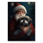 Yorkipoo met sinterklaas feestelijke kerst kaart (Achterkant)