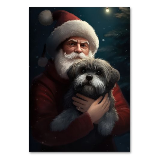 Yorkipoo met sinterklaas feestelijke kerst kaart (Achterkant)