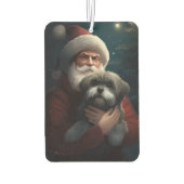 Yorkipoo met sinterklaas feestelijke kerst luchtverfrisser (Achterkant)