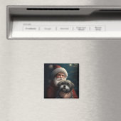 Yorkipoo met sinterklaas feestelijke kerst magneet (Insitu (Vaatwasser))