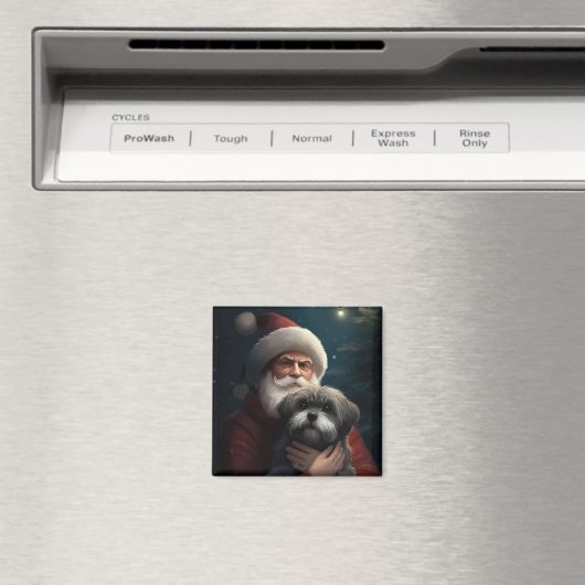 Yorkipoo met sinterklaas feestelijke kerst magneet (Insitu (Vaatwasser))