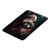 Yorkipoo met sinterklaas feestelijke kerst magneet (Linkerzijde)