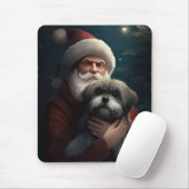 Yorkipoo met sinterklaas feestelijke kerst muismat (Met muis)