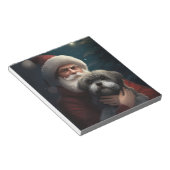 Yorkipoo met sinterklaas feestelijke kerst notitieblok (Schuin)