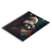 Yorkipoo met sinterklaas feestelijke kerst notitieboek (Linkerzijde)