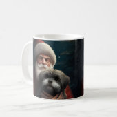 Yorkipoo met Sinterklaas Festive Kerstmis Koffiemok (Voorkant links)