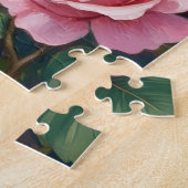 Yorkipoo Pastel Rozen Tuin Kunst Legpuzzel (Zijkant)