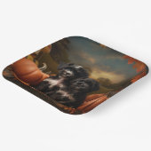 Yorkipoo Puppy Herfst Delight Pompoen Papieren Bordje (Gebogen)