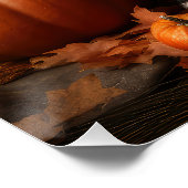 Yorkipoo Puppy Herfst Delight Pompoen Perfect Poster (Hoek)