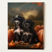 Yorkipoo Puppy Herfst Delight Pompoen Planner (Achterkant)