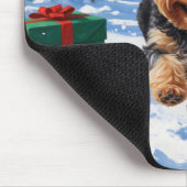 Yorkipoo Rent in de Sneeuw met Kerstmuts Muismat (Hoek)