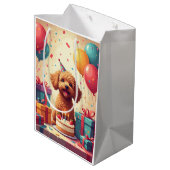 Yorkipoo verjaardagsfeest medium cadeauzakje (Achterkant Gekanteld)