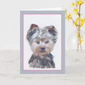 Yorkipoo-Wenskaart Kaart (Gele Bloem)