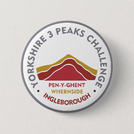 Yorkshire 3 Peaks Challenge Wandelroute Ronde Button 5,7 Cm