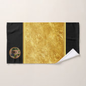 Yorkshire brown en Black shier Gold foil design Bad Handdoek (Handdoek)