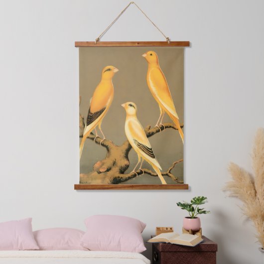 Yorkshire  canaries hangend wandkleed (Slaapkamer)