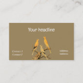 Yorkshire Canary Vintage Visitekaartje (Achterkant)