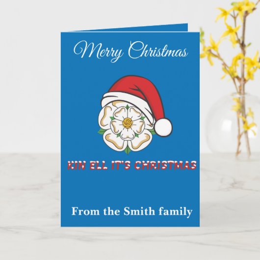 Yorkshire Christmas Kin Ell Its Christmas Kaart (Gele Bloem)