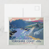 Yorkshire Coast Vintage Travel Briefkaart (Voorkant / Achterkant)