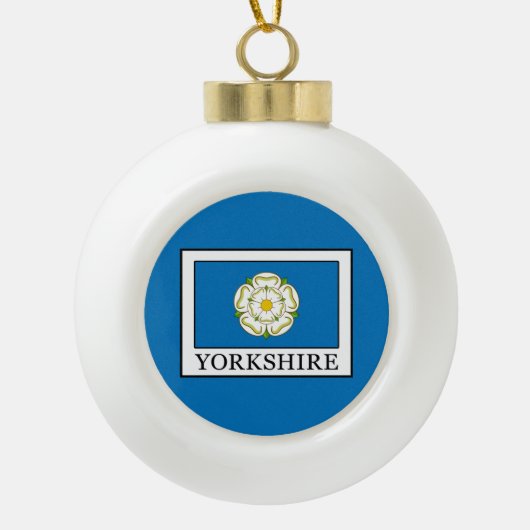 Yorkshire County England Keramische Bal Ornament (Voorkant)