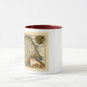 Yorkshire County England Oude antiquarische atlas  Mok (Midden)