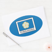 Yorkshire County England Ovale Sticker (Envelop)