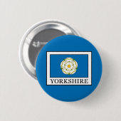 Yorkshire County England Ronde Button 5,7 Cm (Voorkant /achterkant)
