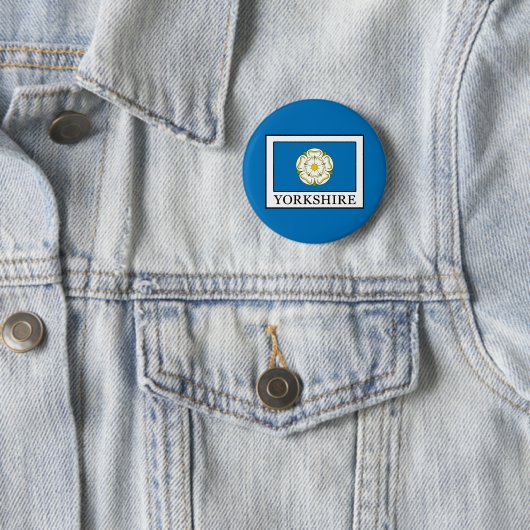 Yorkshire County England Ronde Button 5,7 Cm (In situ)