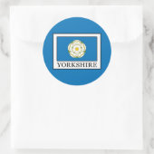 Yorkshire County England Ronde Sticker (Tas)
