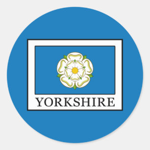 Yorkshire County England Ronde Sticker