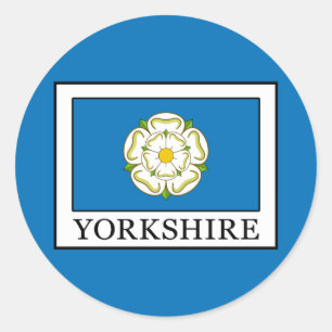 Yorkshire County England Ronde Sticker