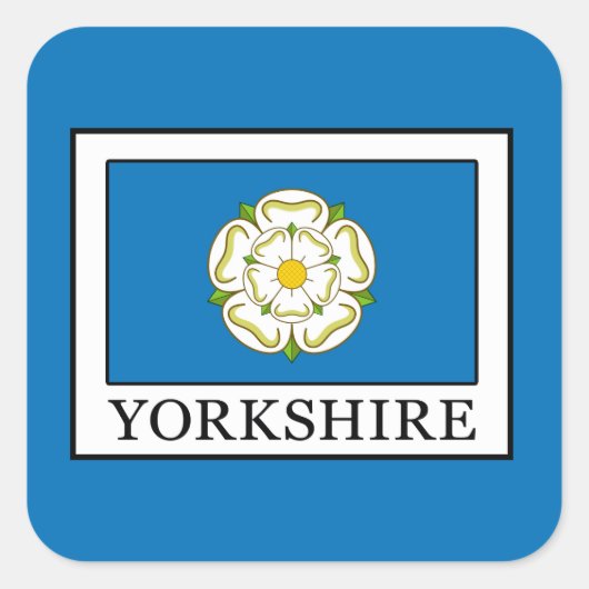 Yorkshire County England Vierkante Sticker (Voorkant)