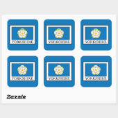 Yorkshire County England Vierkante Sticker (Vel)