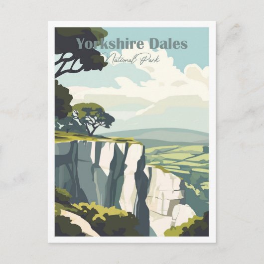 Yorkshire Dales Artwork Travel Place illustratie Briefkaart (Voorkant)