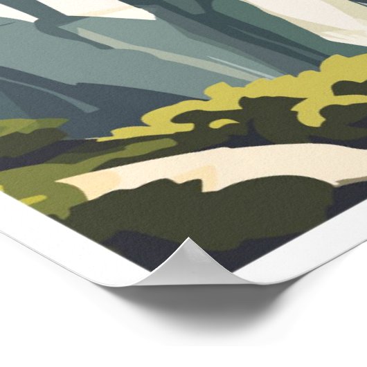 Yorkshire Dales Artwork Travel Place illustratie Poster (Hoek)