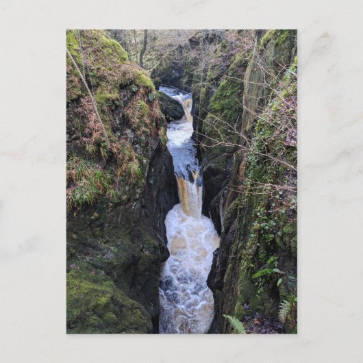 Yorkshire Dales, Baxengyhll Gorge Waterfall Briefkaart (Voorkant)