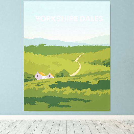 Yorkshire dales canvas afdruk (Insitu (Houten vloer))