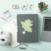 Yorkshire Dales Engeland kaart Sticker (iPad Cover)