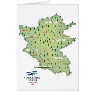 Yorkshire Dales England-kaart