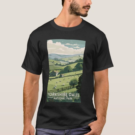 Yorkshire Dales National Park Engeland Malham C T-shirt (Voorkant)