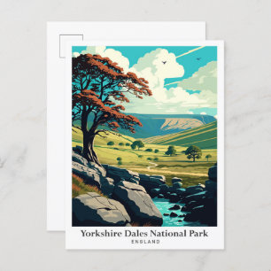 Yorkshire Dales National Park - reisillustratie Briefkaart