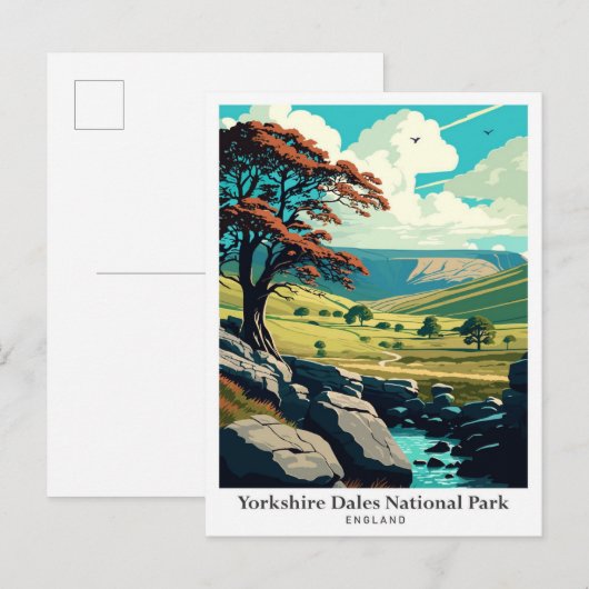 Yorkshire Dales National Park - reisillustratie Briefkaart (Voorkant / Achterkant)