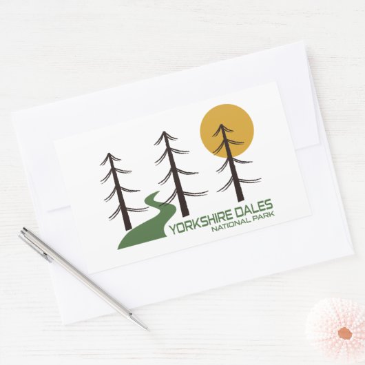Yorkshire Dales National Park Trail Rechthoekige Sticker (Envelop)