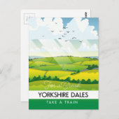 Yorkshire Dales reisposter. Briefkaart (Voorkant / Achterkant)