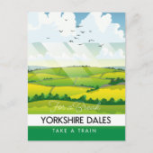 Yorkshire Dales reisposter. Briefkaart (Voorkant)