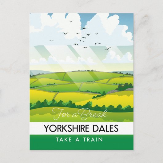 Yorkshire Dales reisposter. Briefkaart (Voorkant)