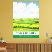 Yorkshire Dales reisposter. Canvas Afdruk (Insitu (Woonkamer))